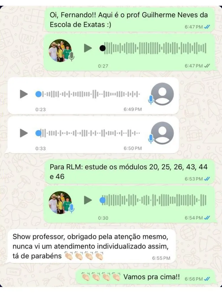 Resultado de aluno 7