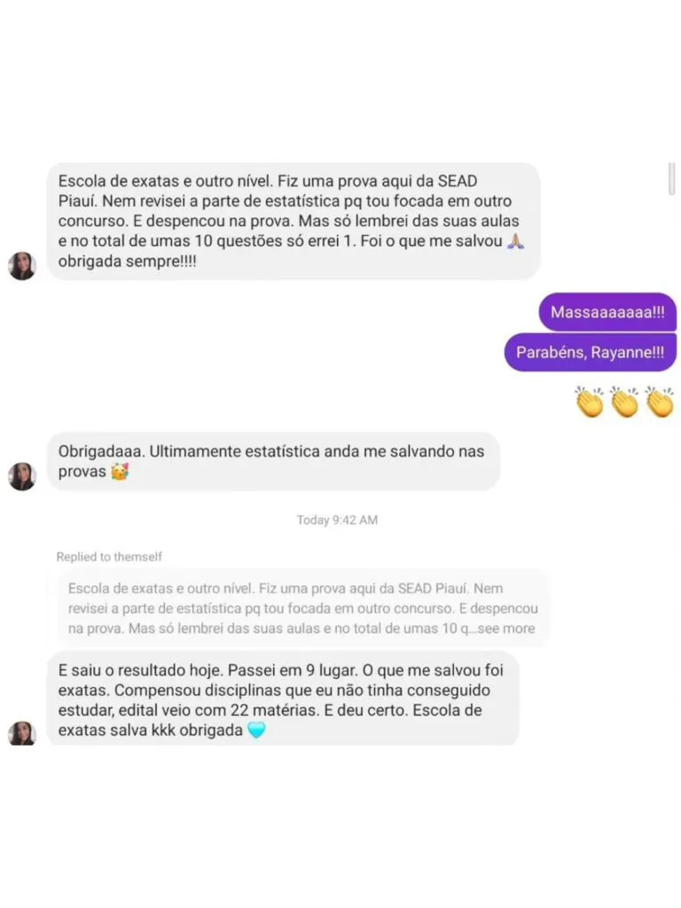 Resultado de aluno 9