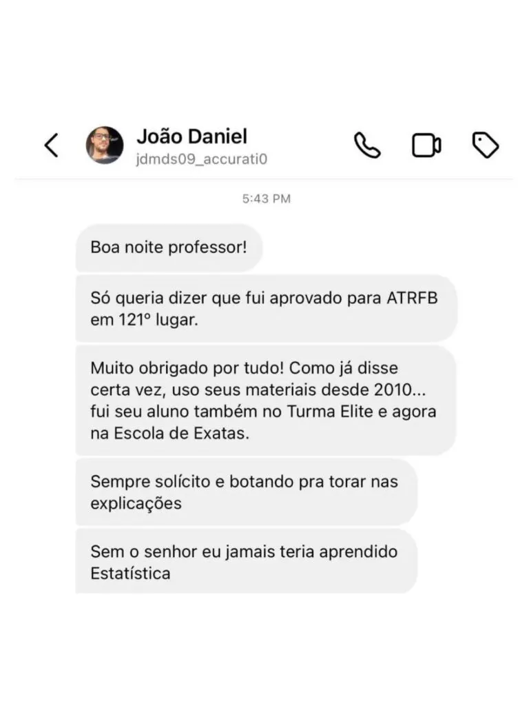 Resultado de aluno 15