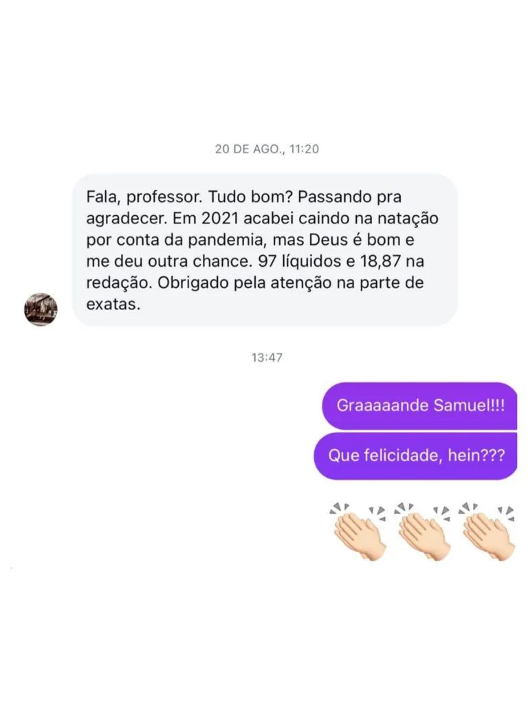 Resultado de aluno 19